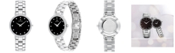 Movado Women's Swiss Faceto Diamond (1/4 ct. t.w.) Stainless Steel Bracelet Watch 28mm